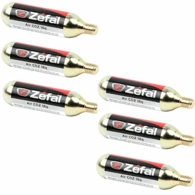 ZEFAL Lot De 6 Cartouches CO2 16g Filetées Zéfal 3 ZEFAL Lot De 6 Cartouches CO2 16g Filetées Zéfal